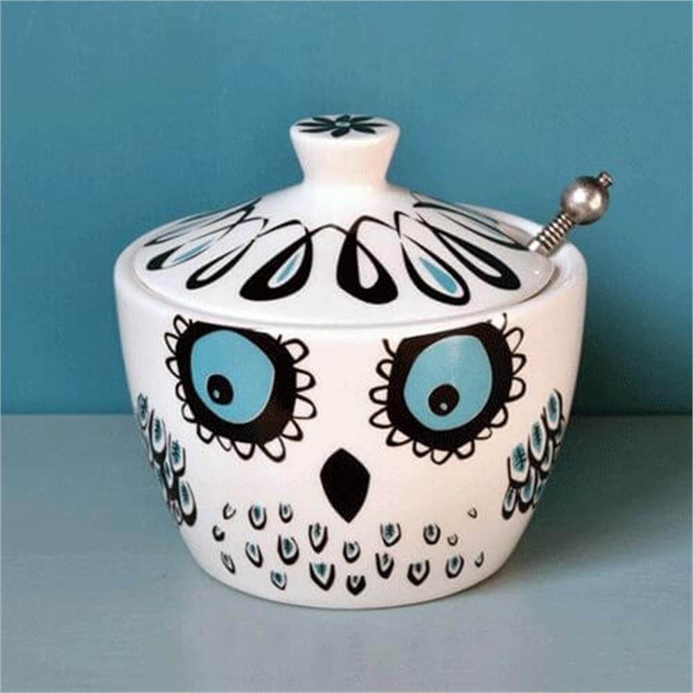 Hannah Turner Small Pot with Lid - Owl